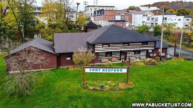 Fort Bedford Museum historic building and grounds in Bedford PA